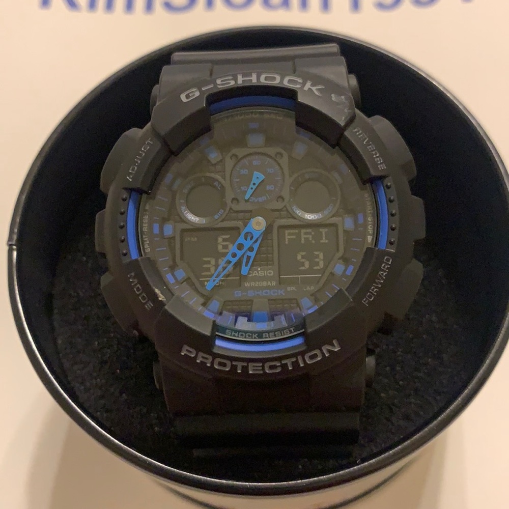 New w/o tags black/blue G-Shock mens watch.
